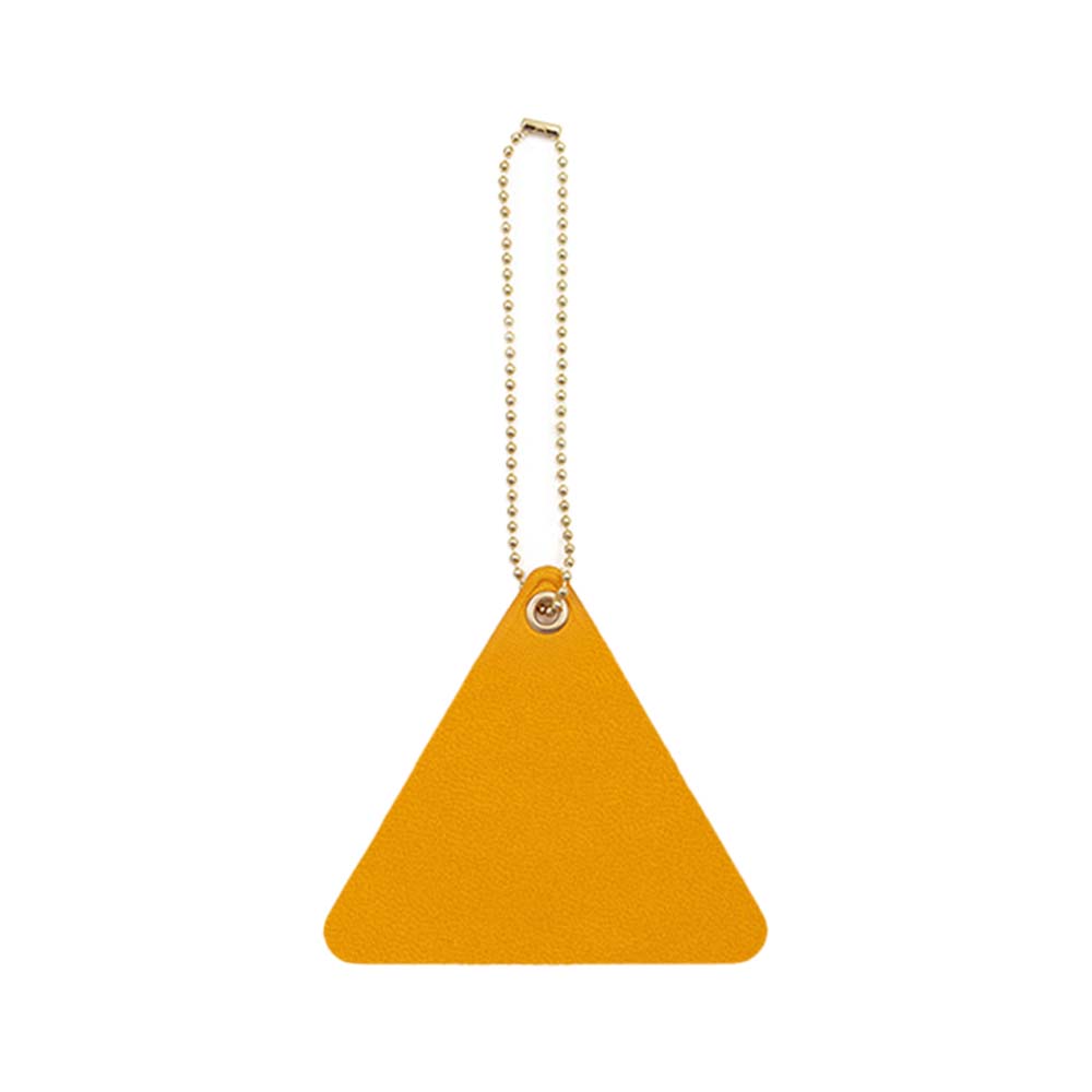 PU Leather Triangle Luggage Tag yellow