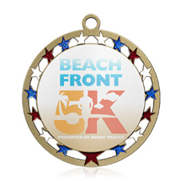 Glitter Star Openwork Finisher Medals