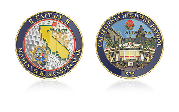 Custom Captain Police Challenge Coins