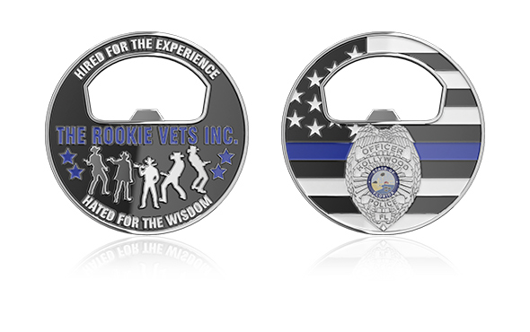 Customized Police Bottle Opener Coins