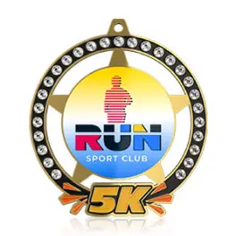 Personalized Rhinestone 5k Medals Personalized Rhinestone 5k Medals