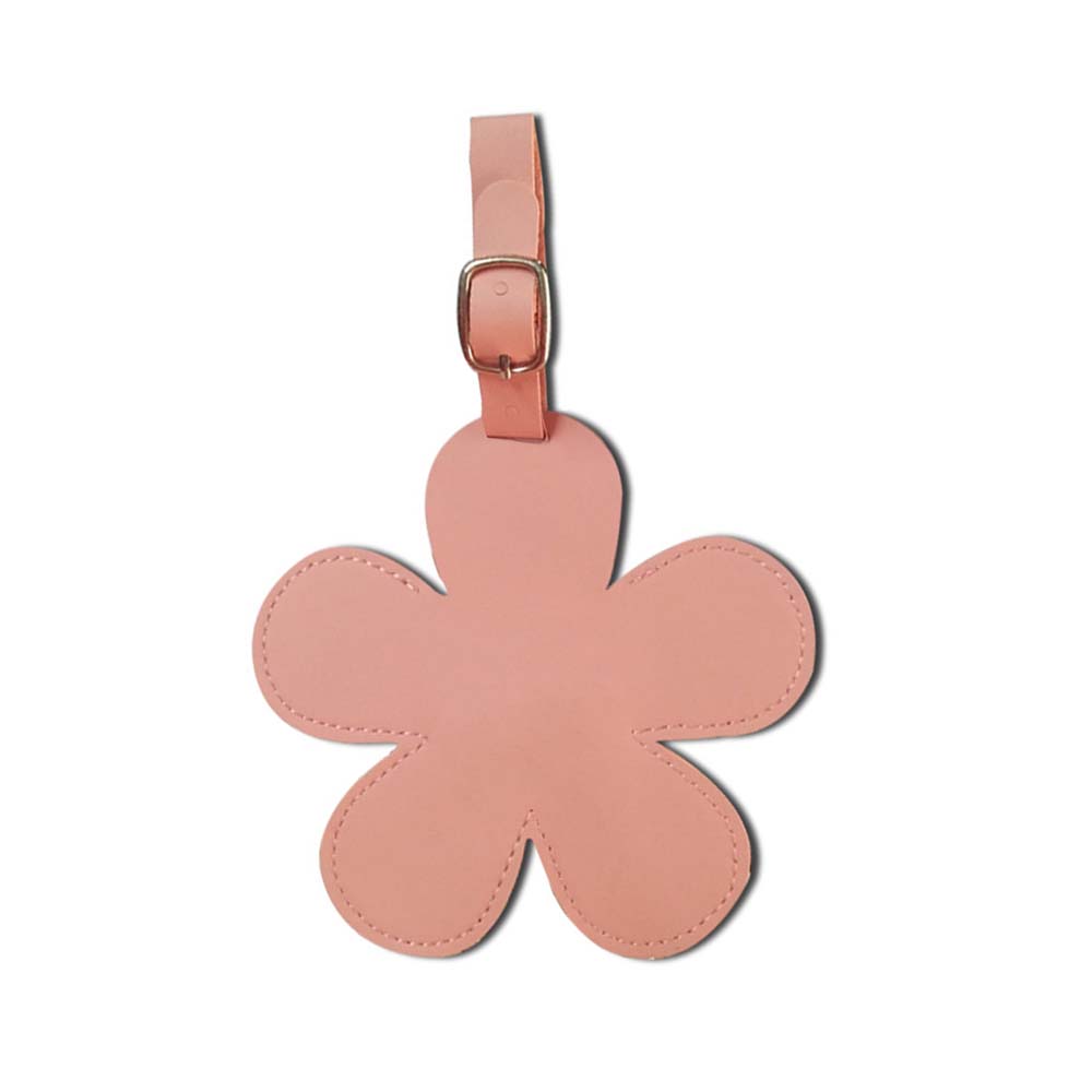 Promo Flower Gold Stamping Luggage Tag Pink Promo Flower Gold Stamping Luggage Tag Pink