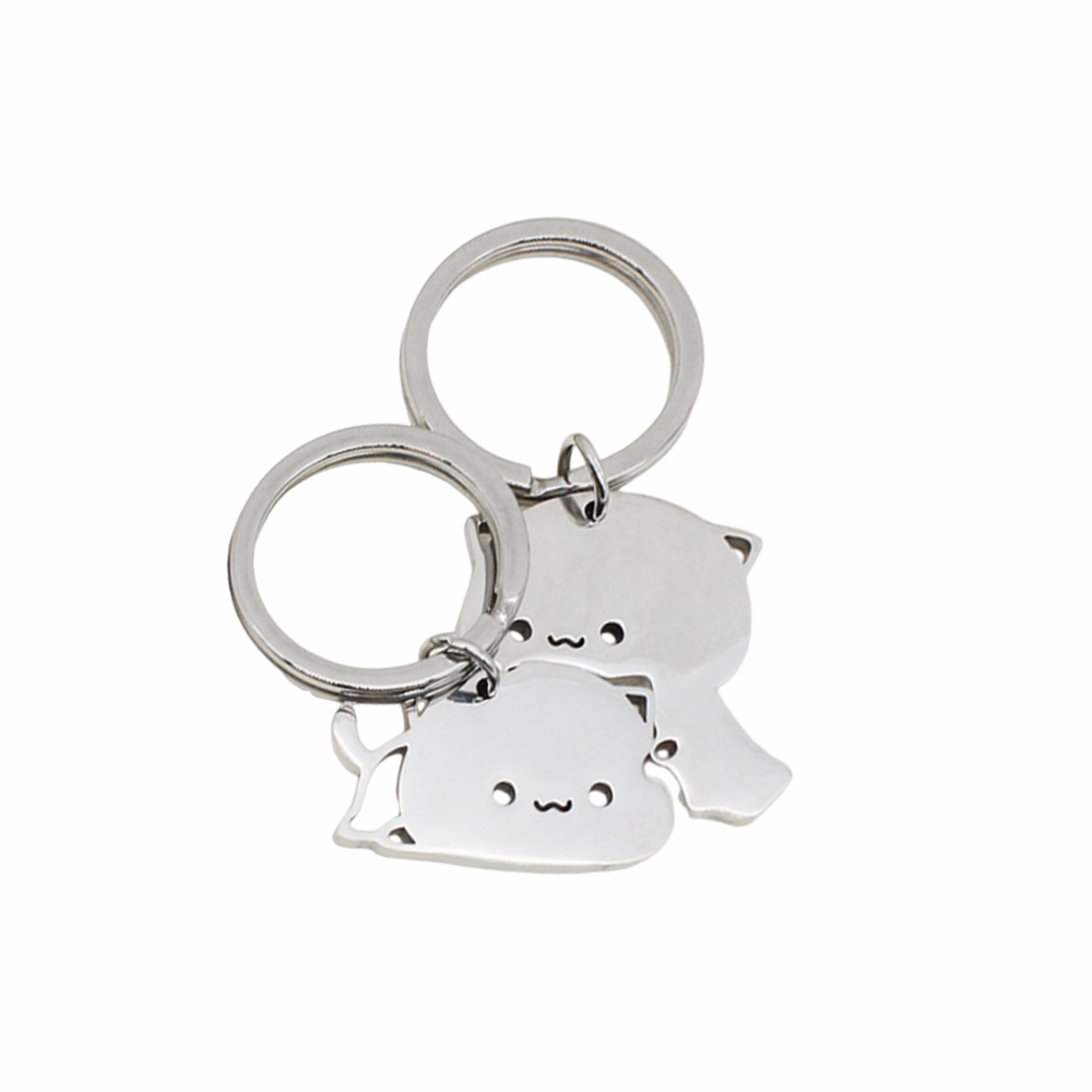 Cute Cats Couple Keychains2