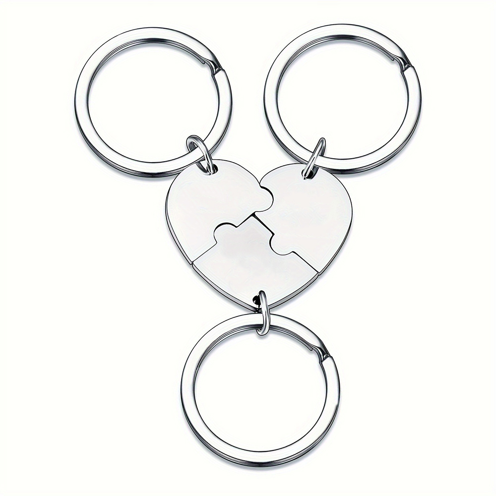 3-Piece Heart Puzzle Keychain2