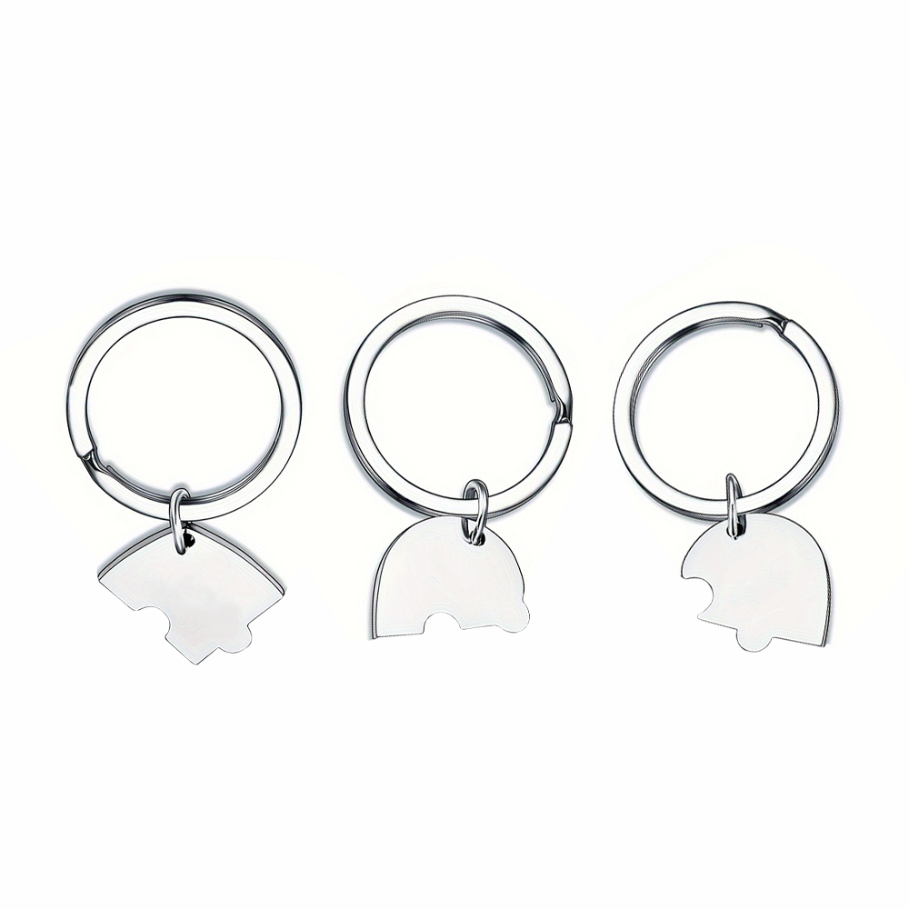 3-Piece Heart Puzzle Keychain3