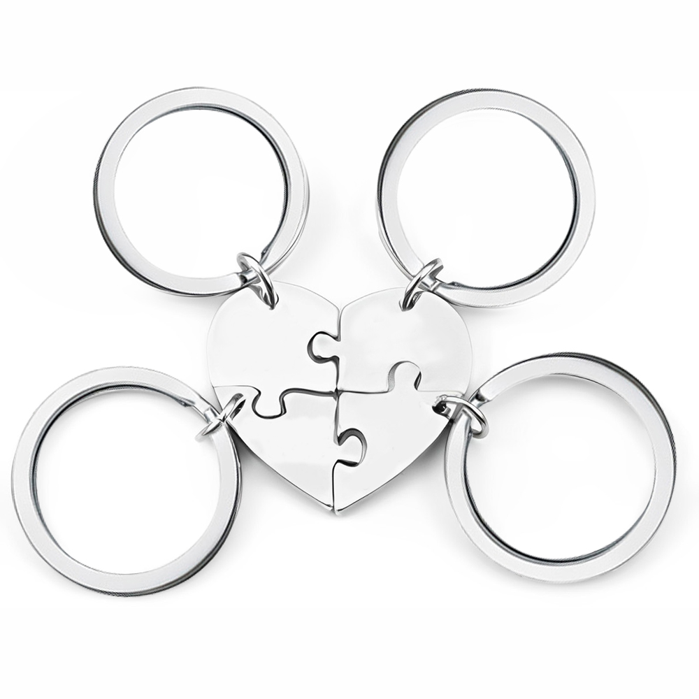 4-Piece Heart Puzzle Keychain2