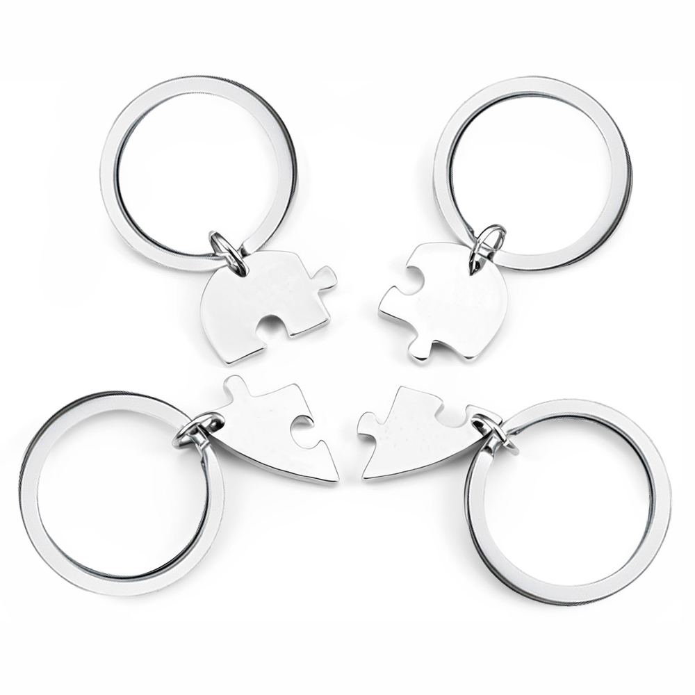 4-Piece Heart Puzzle Keychain3