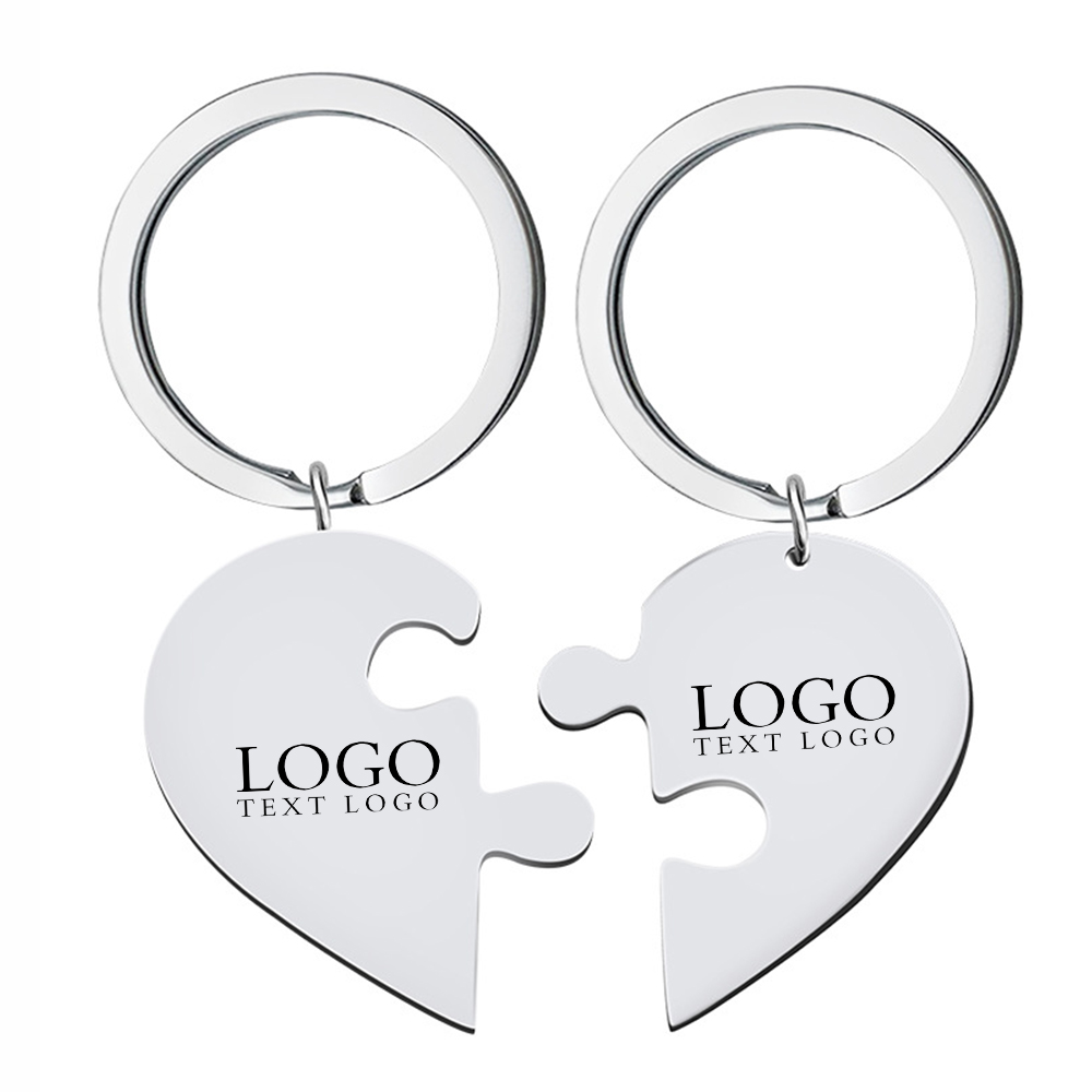 Interlocking Heart Puzzle Couples Keychains4