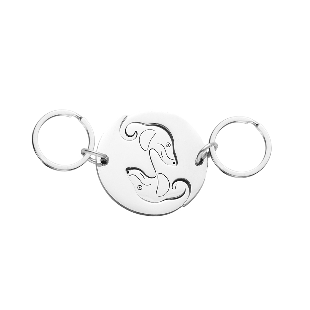 Hugging Dogs Couple Keychains3