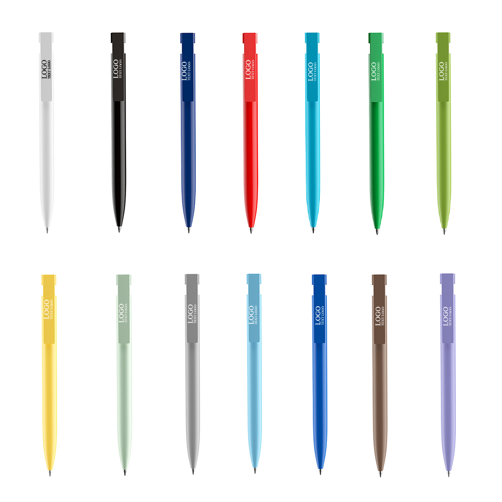 Custom Bulk Brightly Colored Plastic Ballpoint Pens sum