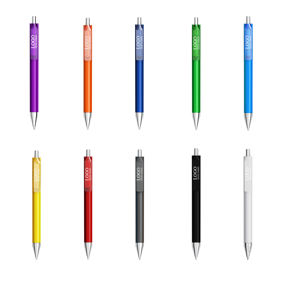 Free Customizable Wide Clip Ballpoint Pen with Multiple Colors sum