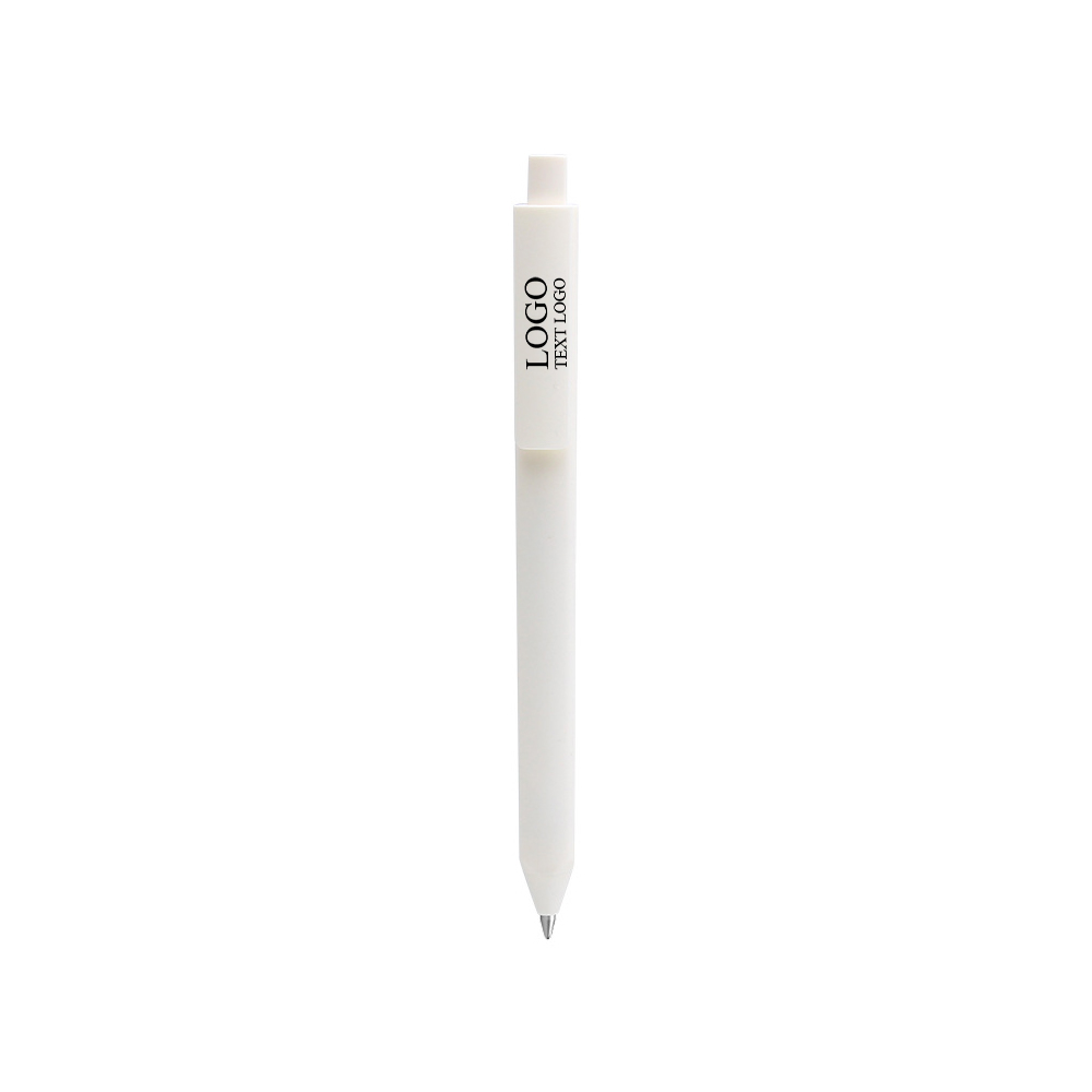Promo Custom Morandi Color Series White Clip Gel Pens withlogo white