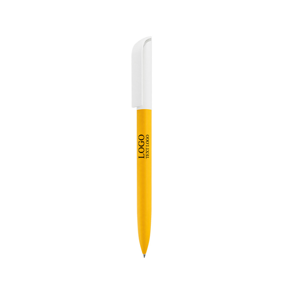 Twist out Gel Pen - Customizable plastic housing withlogo yellow