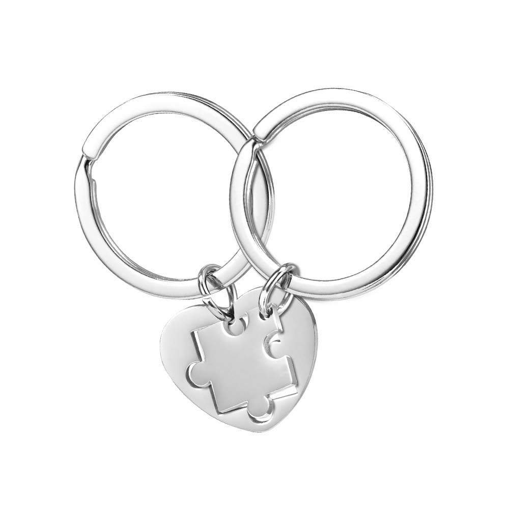 Heart and Puzzle Piece Couple Keychains4