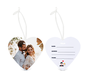 heart-shaped  plactic luggage tag