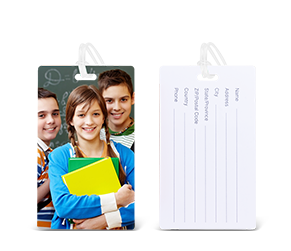 rectangle-shaped  plactic luggage tag