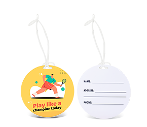 round-shaped  plactic luggage tag