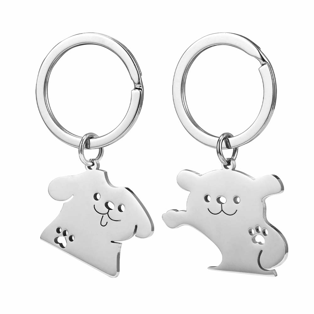 Cute Dogs Couples Keychains1