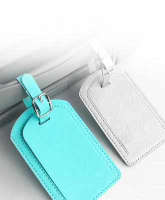 leather luggage tags