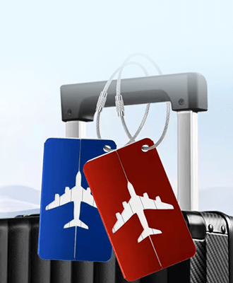 metal luggage tags