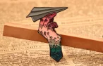 Custom Paper Plane Lapel Pins Custom Paper Plane Lapel Pins