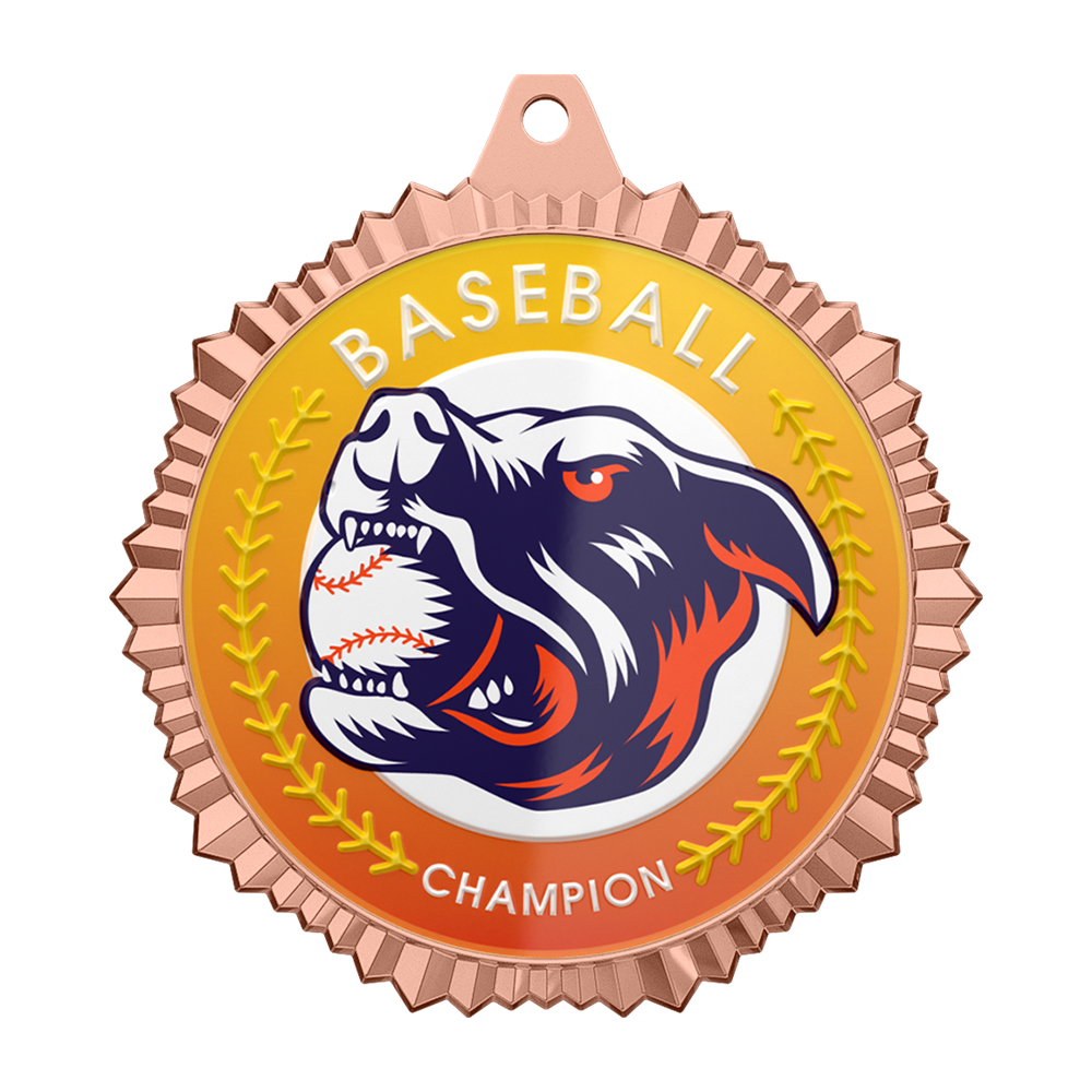 Baseball Champion Beast Theme Medal front