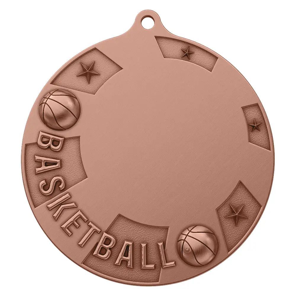 Basketball Championship Medal antique copper