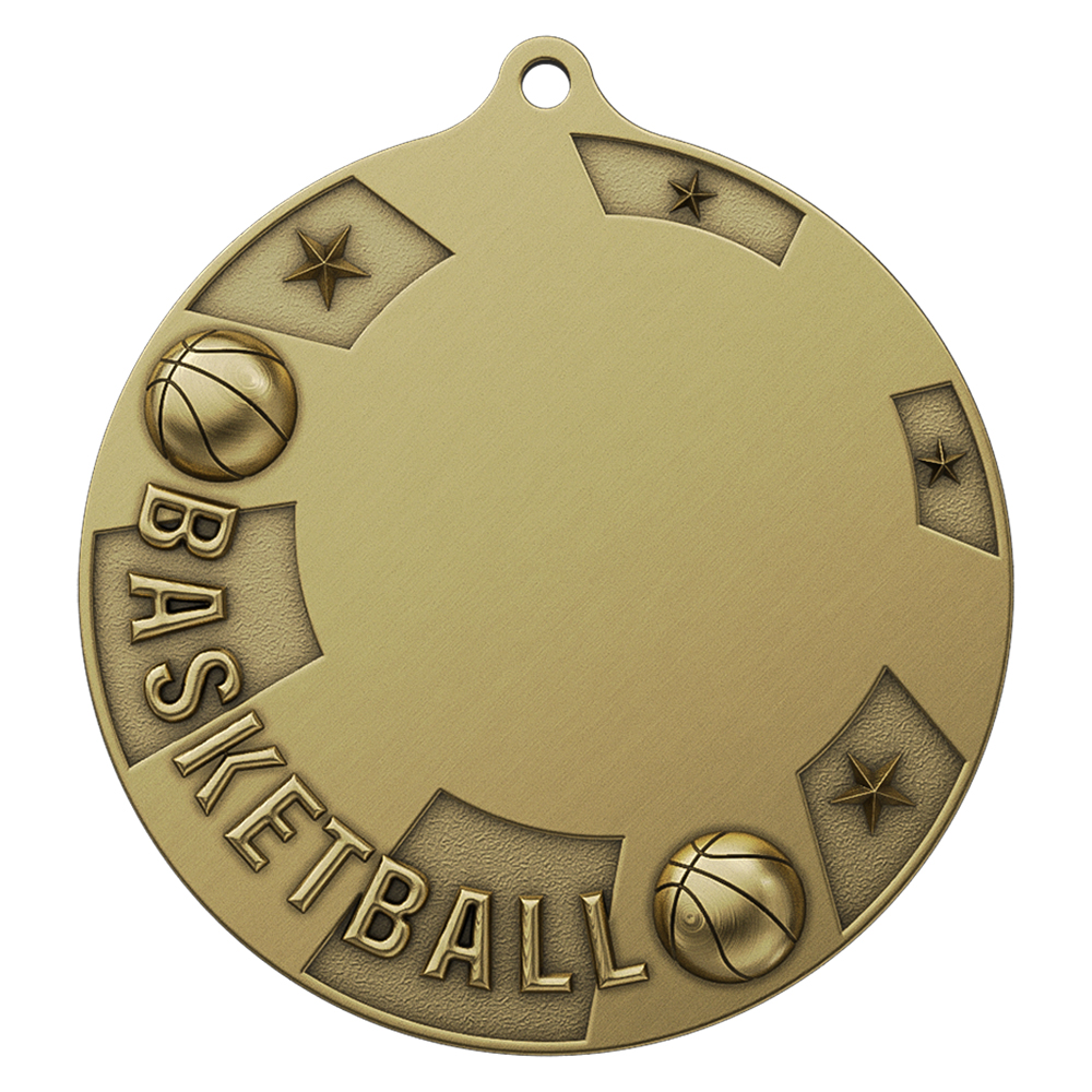 Basketball Championship Medal antique gold