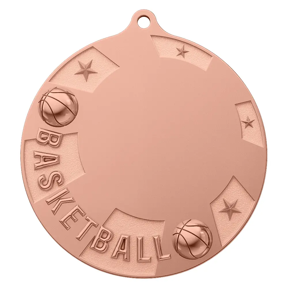 Basketball Championship Medal shiny copper