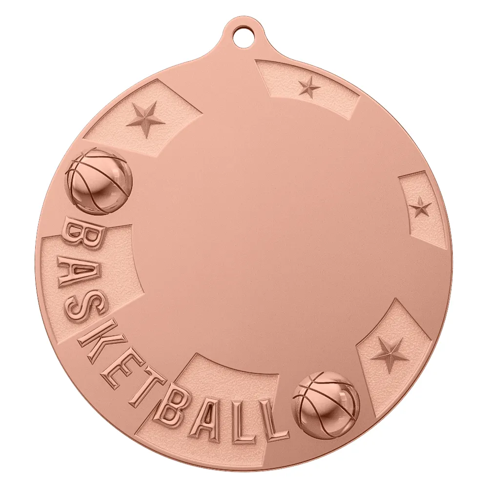 Basketball Championship Medal shiny copper Basketball Championship Medal shiny copper
