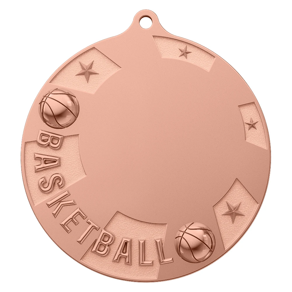 Basketball Championship Medal shiny copper