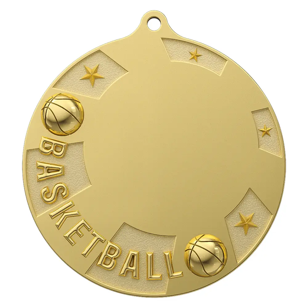 Basketball Championship Medal shiny gold