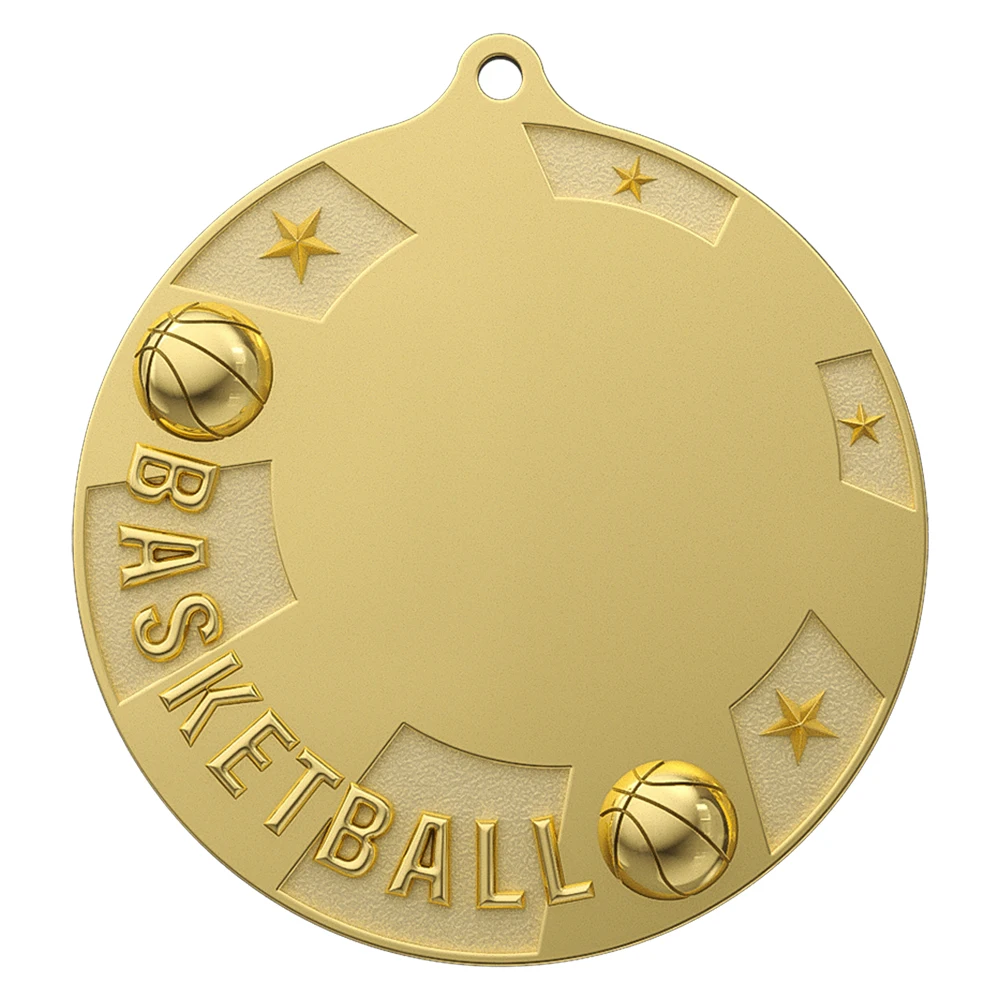 Basketball Championship Medal shiny gold