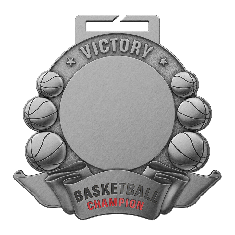 Basketball Club Victory Commemorative Badge antique silver