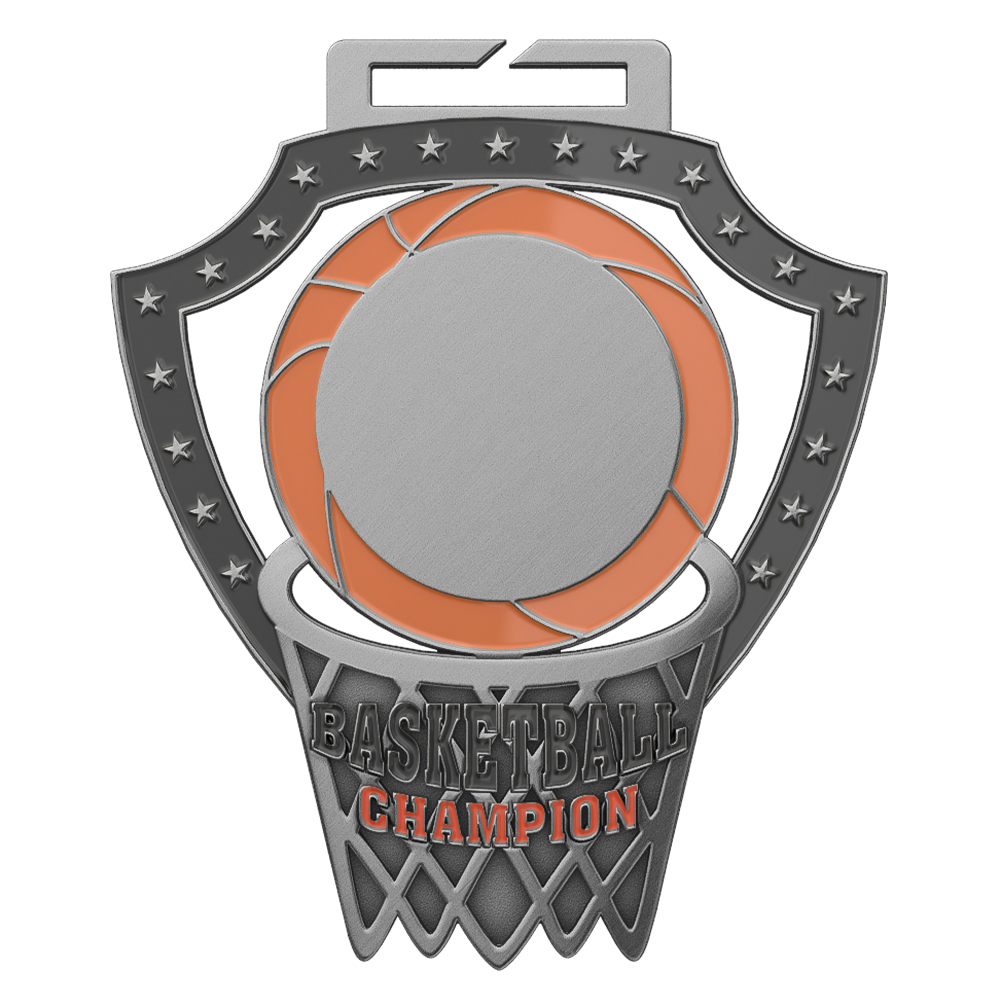 Basketball Frame Basketball Medal antique silver Basketball Frame Basketball Medal antique silver
