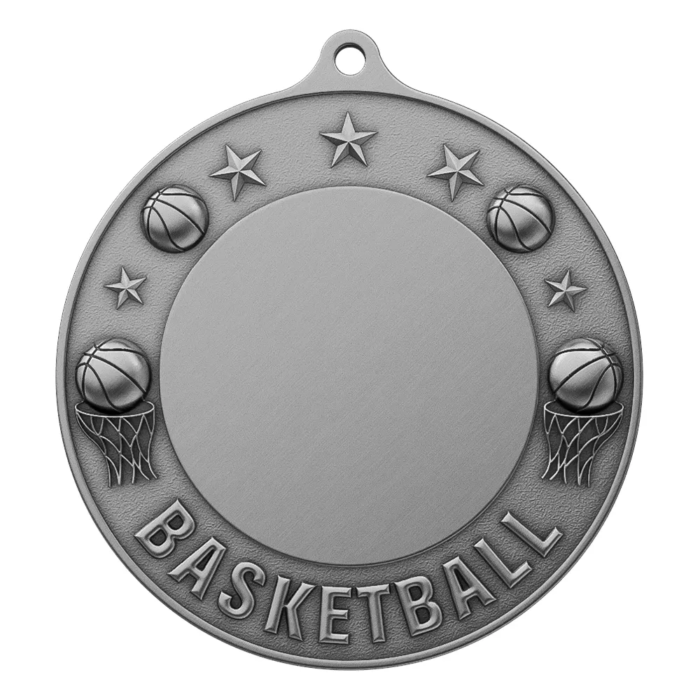 Custom Basketball Championship Medal antieque silver Custom Basketball Championship Medal antieque silver