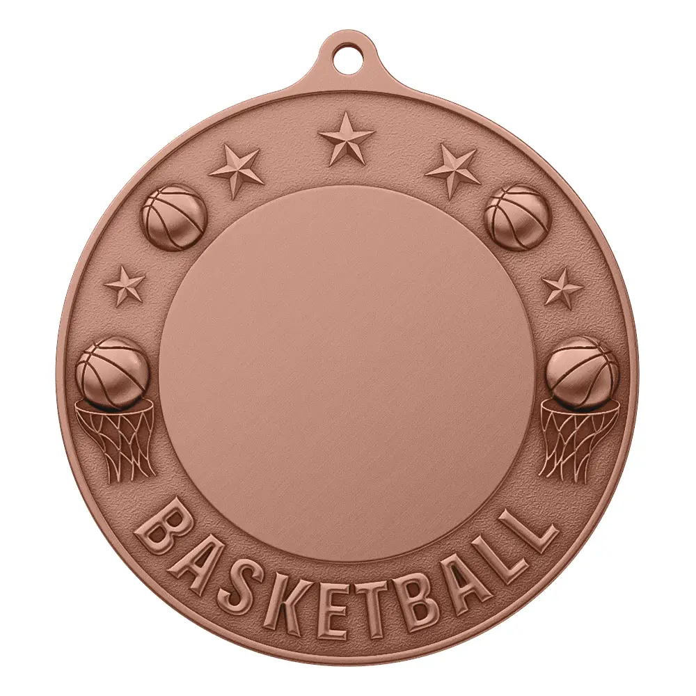 Custom Basketball Championship Medal antique copper