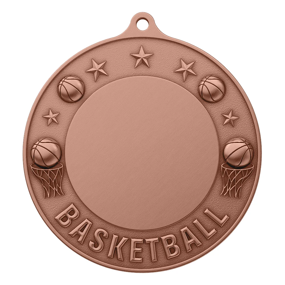Custom Basketball Championship Medal antique copper