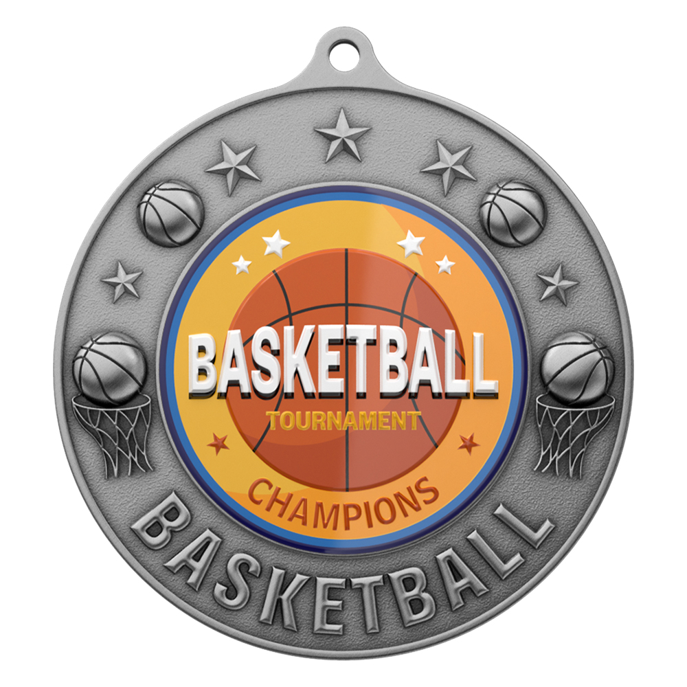 Custom Basketball Championship Medal front Custom Basketball Championship Medal front