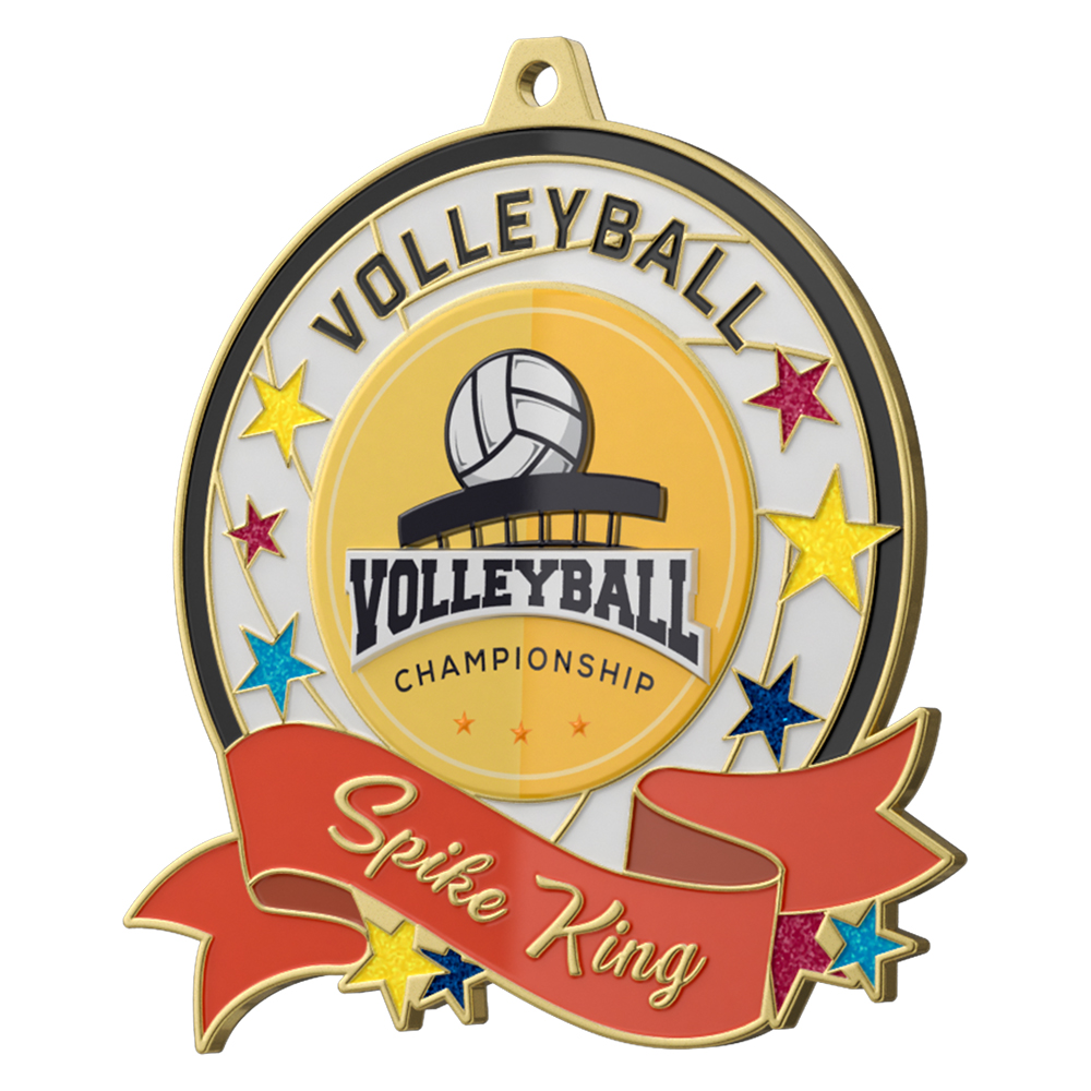 Volleyball Championship Spike King Medal detail Volleyball Championship Spike King Medal detail