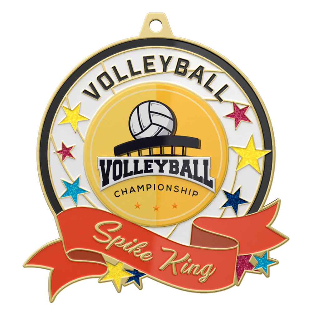 Volleyball Championship Spike King Medal front Volleyball Championship Spike King Medal front