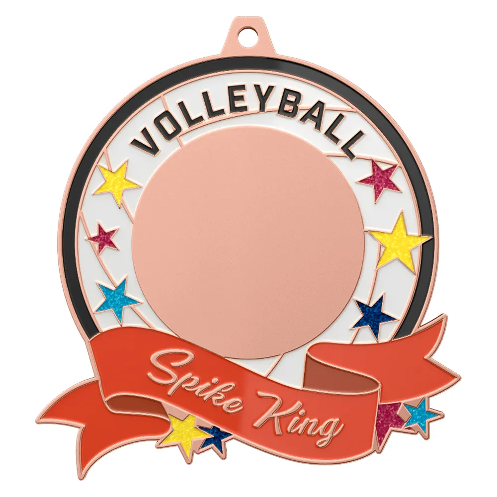 Volleyball Championship Spike King Medal shiny copper Volleyball Championship Spike King Medal shiny copper
