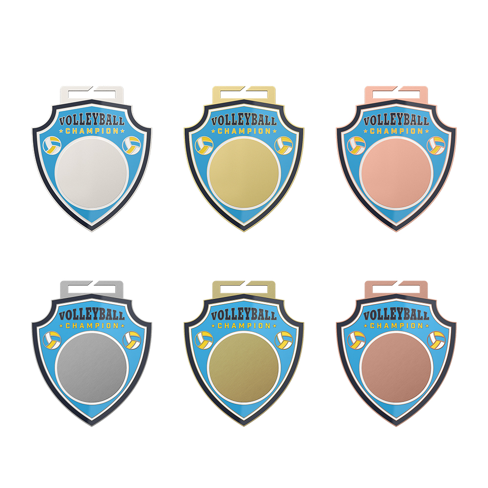Volleyball champion shield medal design All