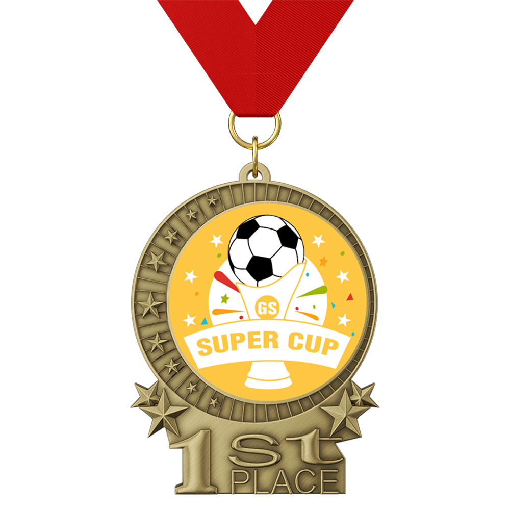 1st Place Super Cup Gold Medal with ribbon