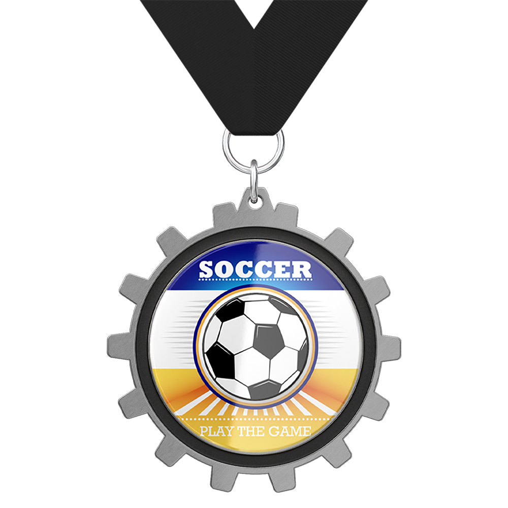 Classic Soccer Medal Design with ribbon Classic Soccer Medal Design with ribbon