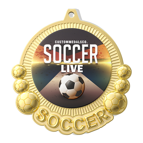 Football Medals - Custom Gold Commemorative Medals