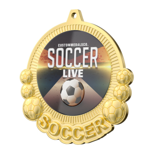 Football Medals - Custom Gold Commemorative Medals