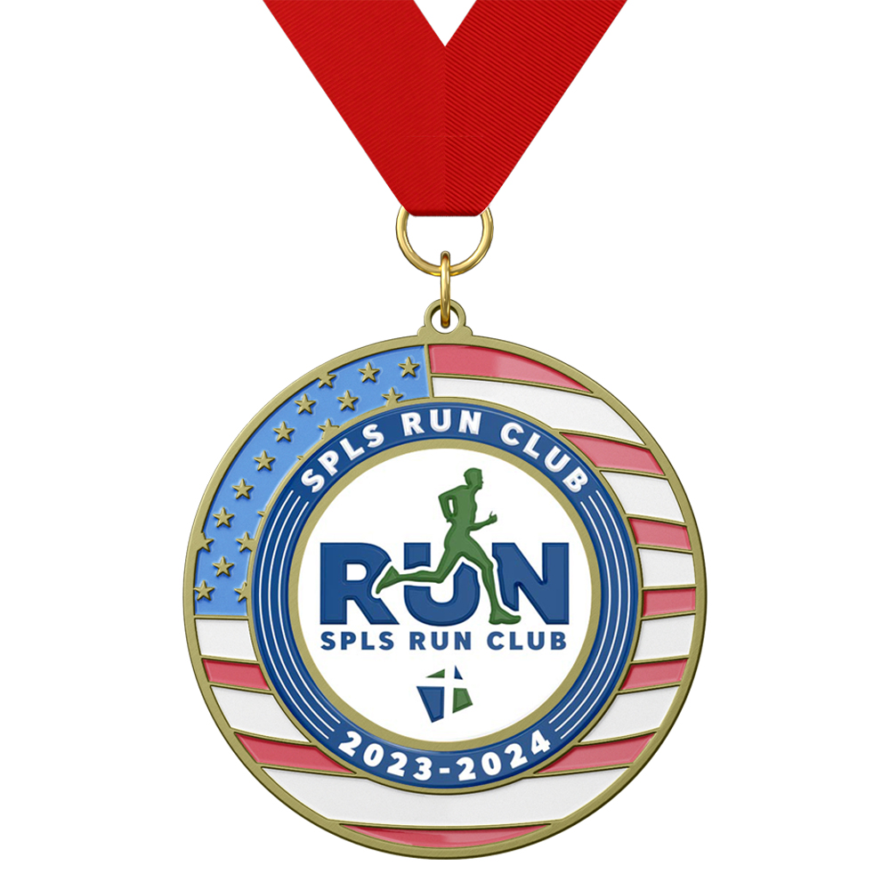 Running Club Medals with ribbon