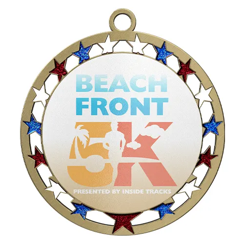 5K Medal Design - Stars and Beach Theme 5K Medal Design - Stars and Beach Theme