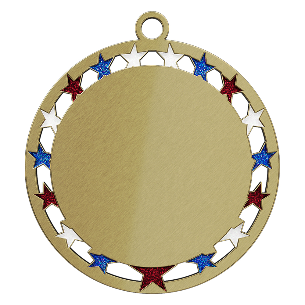 5K Medal Design - Stars and Beach Theme antique gold